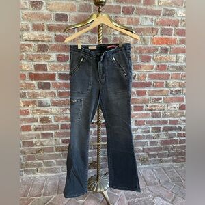 Pilcro Charcoal Bootcut Moto Jeans